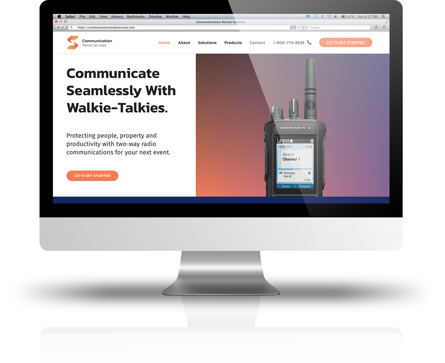 communication rental services website